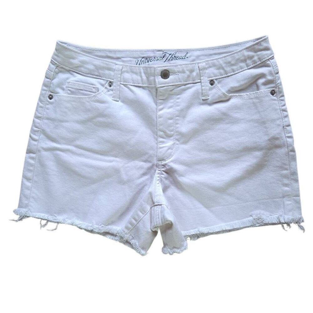 Universal Thread for Target Cut-Off Denim Shorts Bright White 10/30R